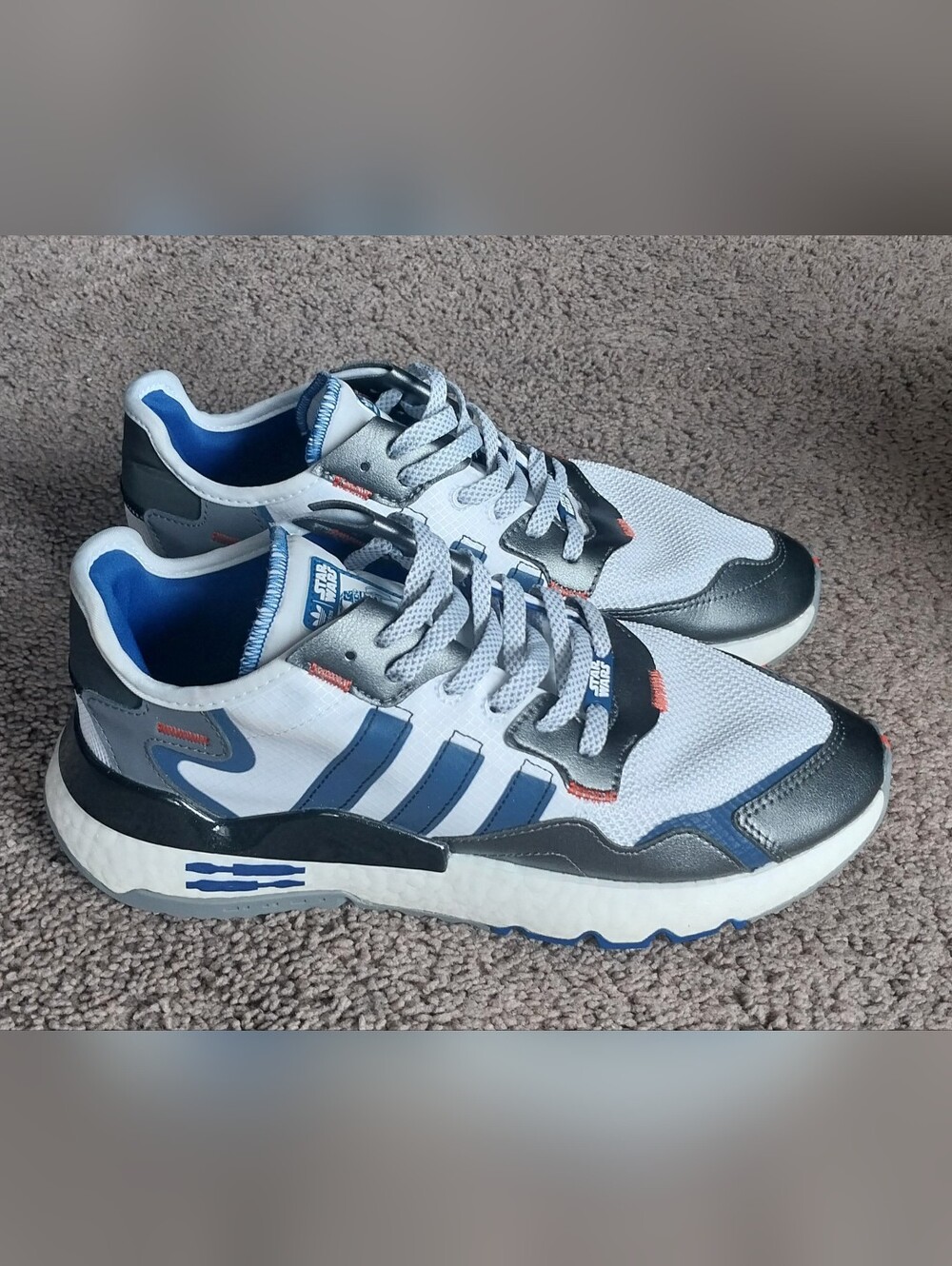 Adidas Star Wars Men's x Nite Jogger 'R2D2 Blue White Size 10 - Picture 2 of 7